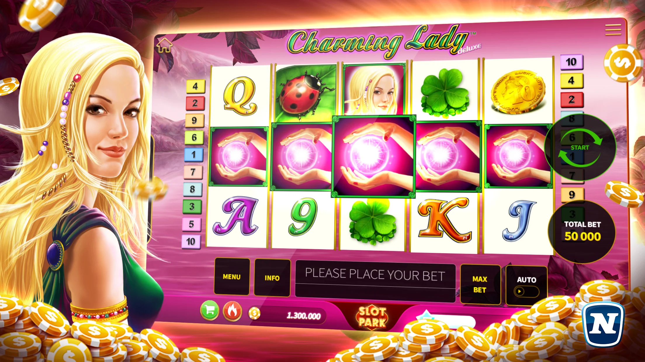 Ảnh chụp màn hình danh sách trò chơi Slots trên 99win